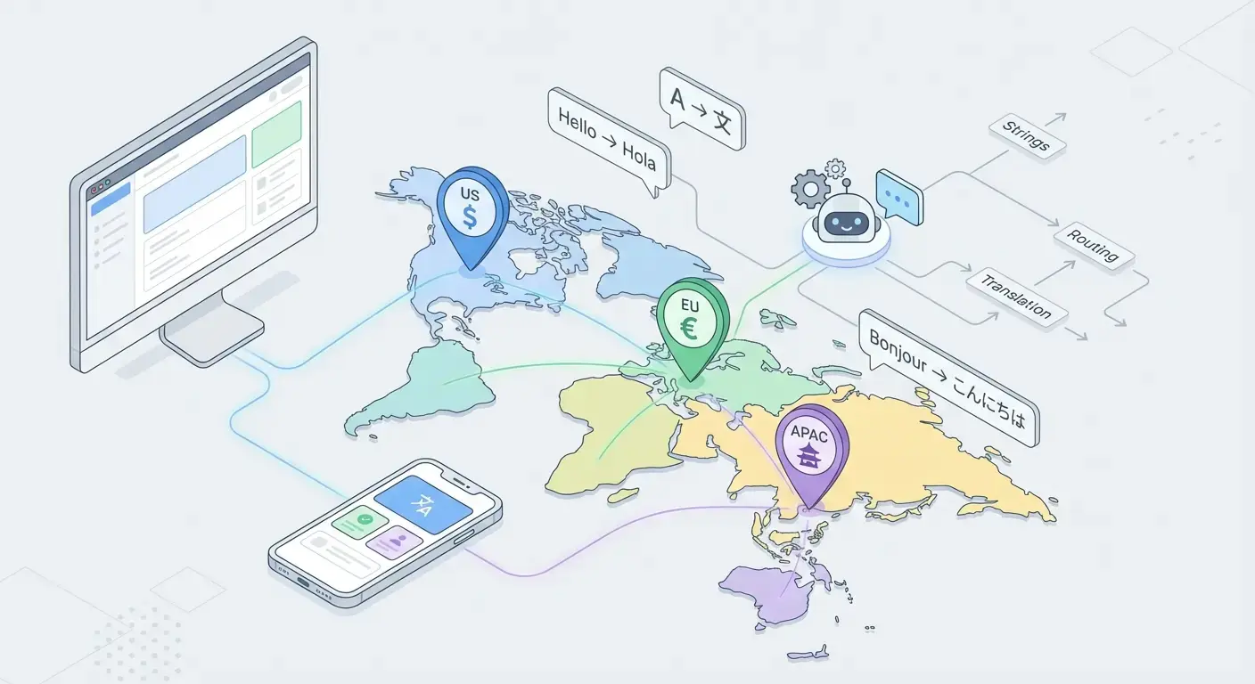 Construindo apps multilingues e multi-região com IA: um guia