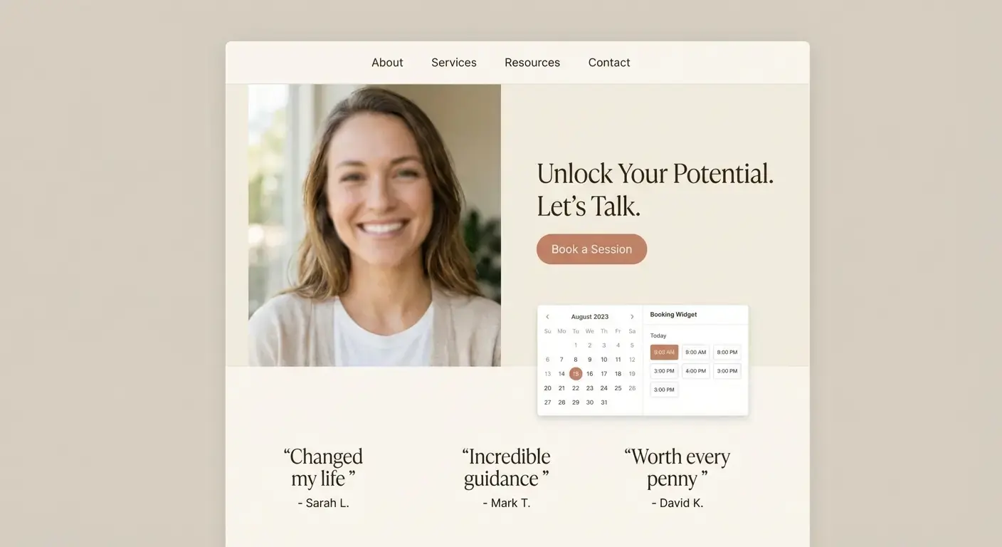 Wie Sie eine Coaching-Website mit Online-Terminbuchung erstellen