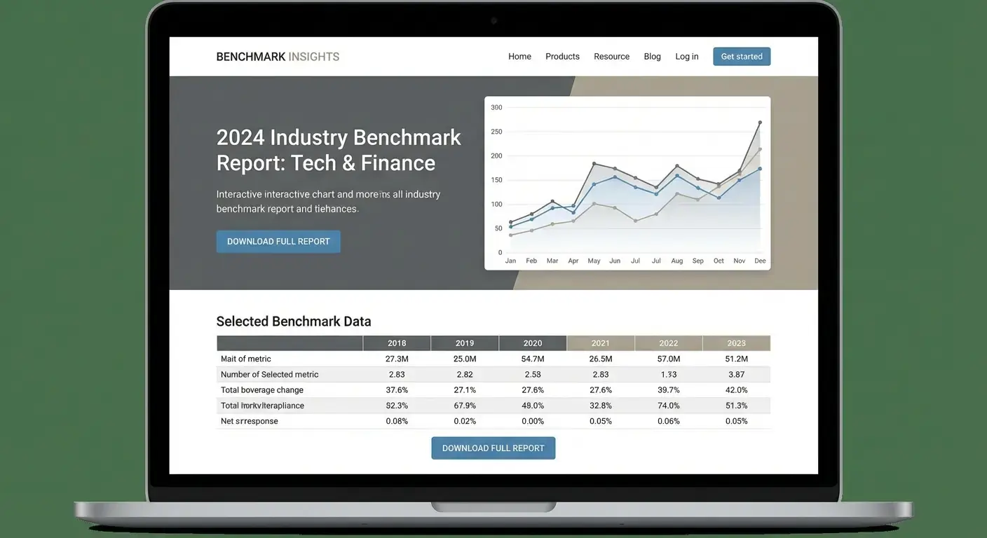 業界ベンチマークレポートのためのウェブサイトの作り方