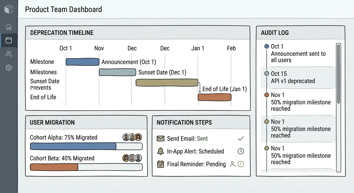 Create a Web App to Manage Feature Deprecations & Migrations