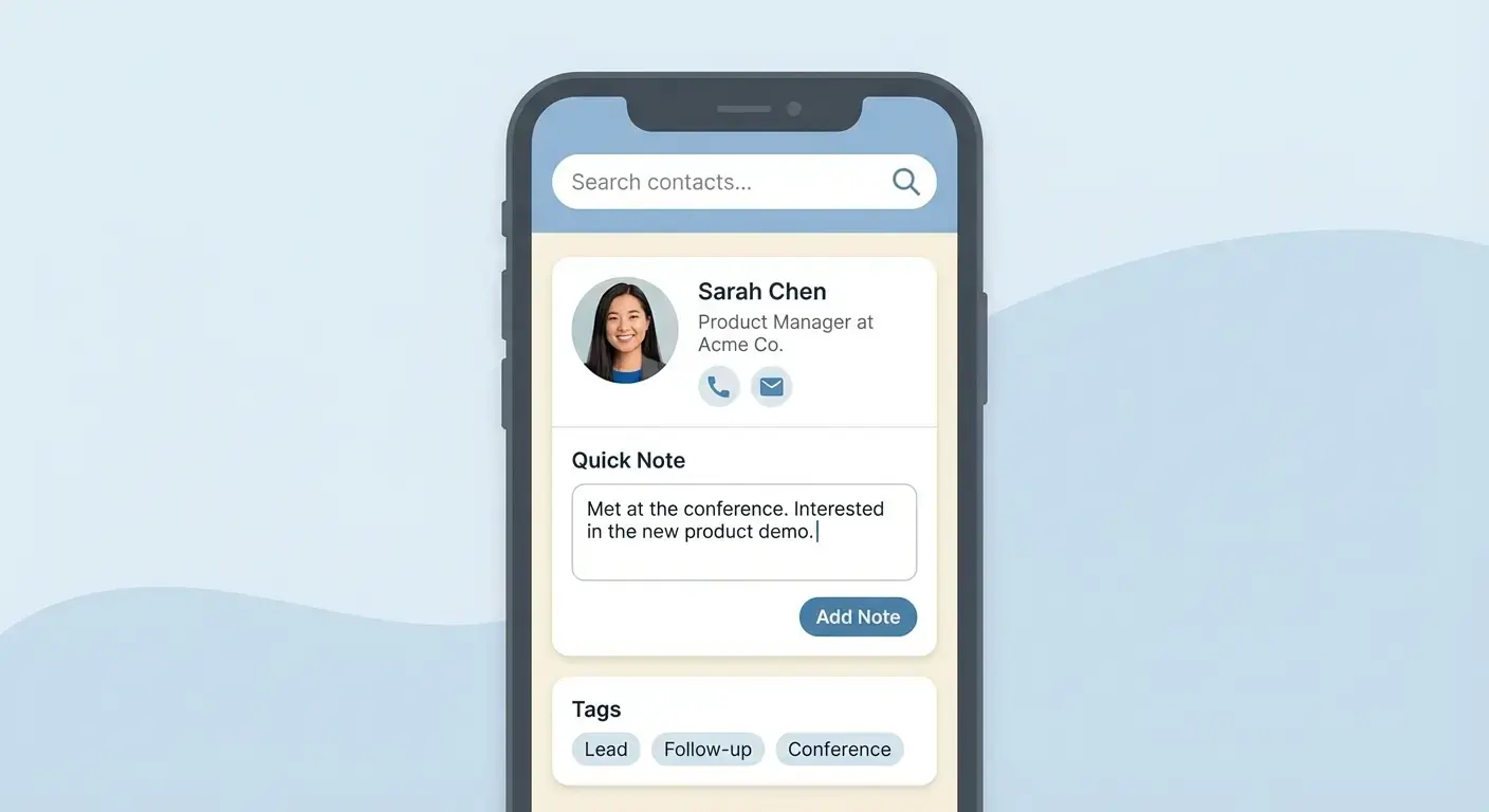 Comment concevoir une application mobile de notes CRM légère
